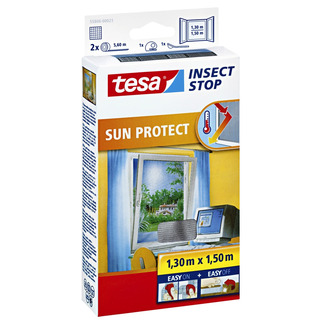 [55806-00021-03] Insectenhor tesa SUN raam 1.3x1.5m antraciet