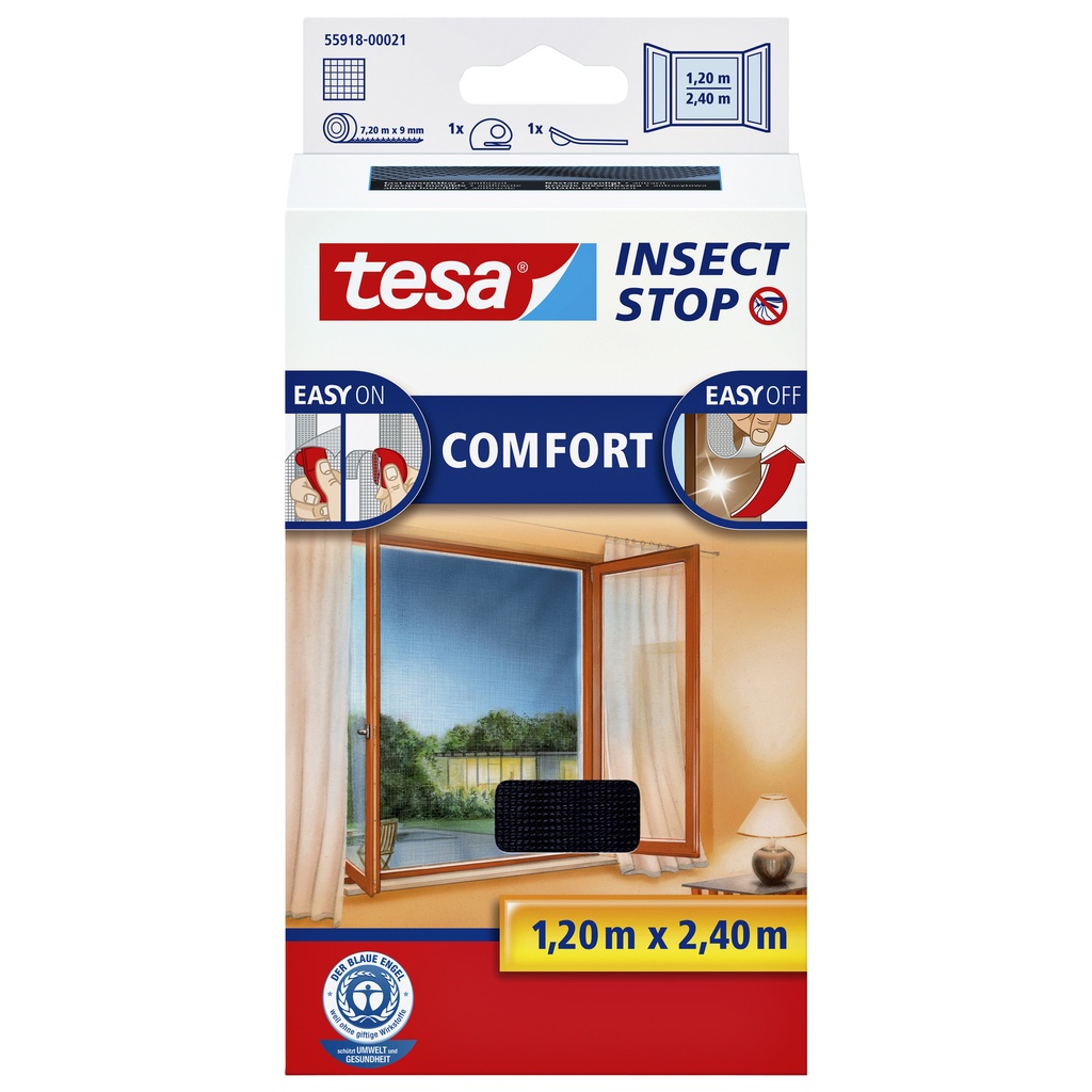 [55918-00021-01] Insectenhor tesa ramen 1.2x2.4m zwart