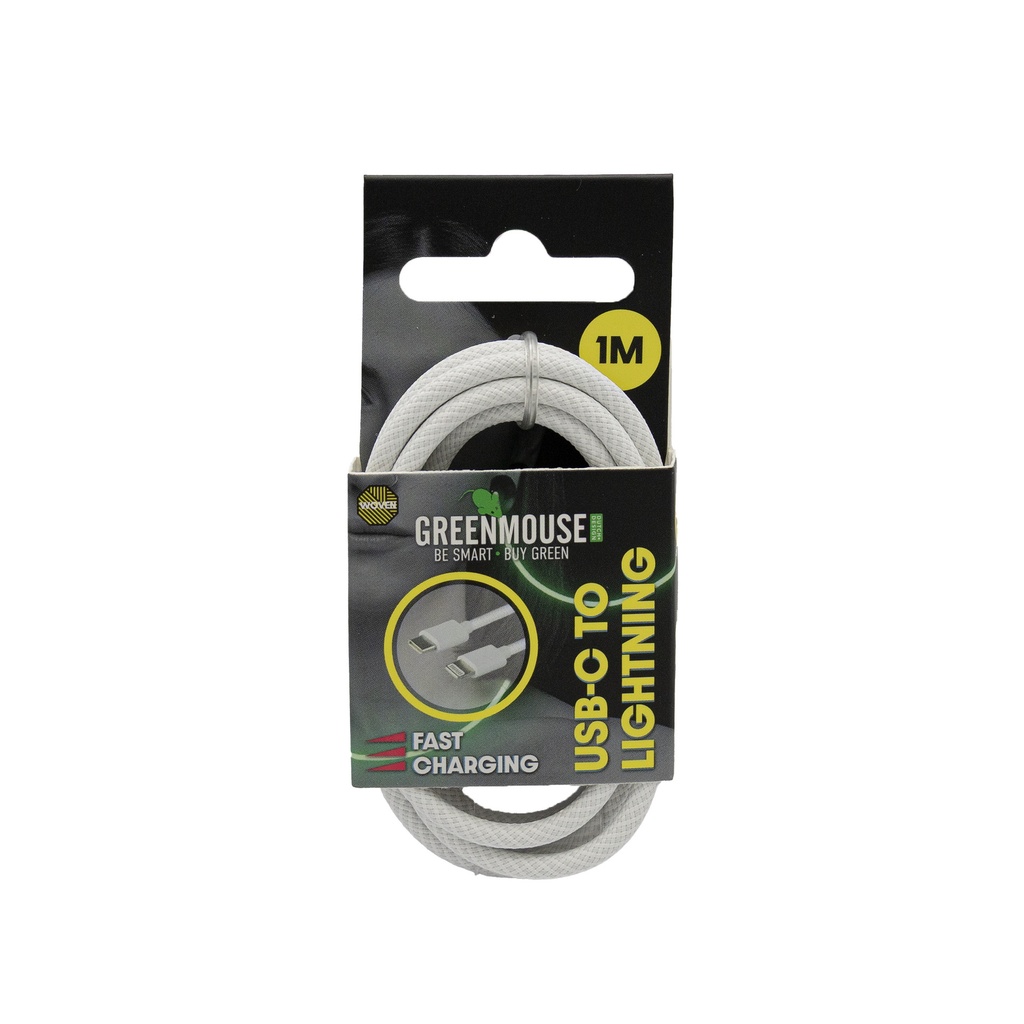 [66956807] Kabel GreenMouse USB C Lightning 1m blister
