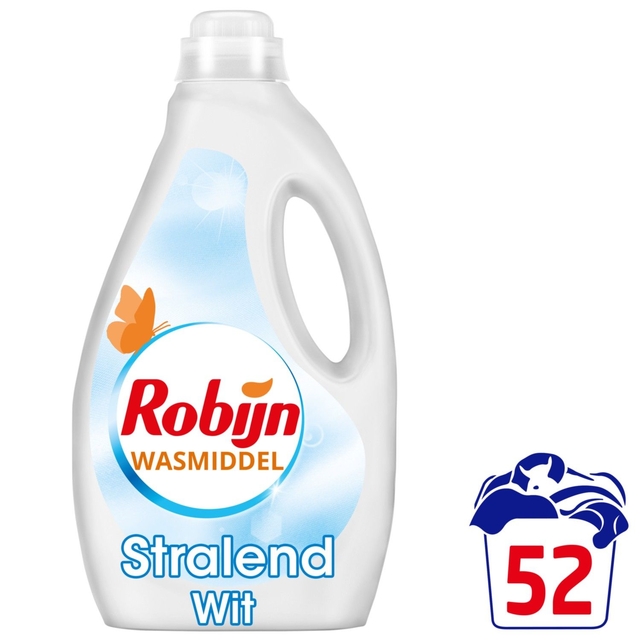 [8720181914607] Wasmiddel Robijn vloeibaar 2.6L stralend wit 52sc