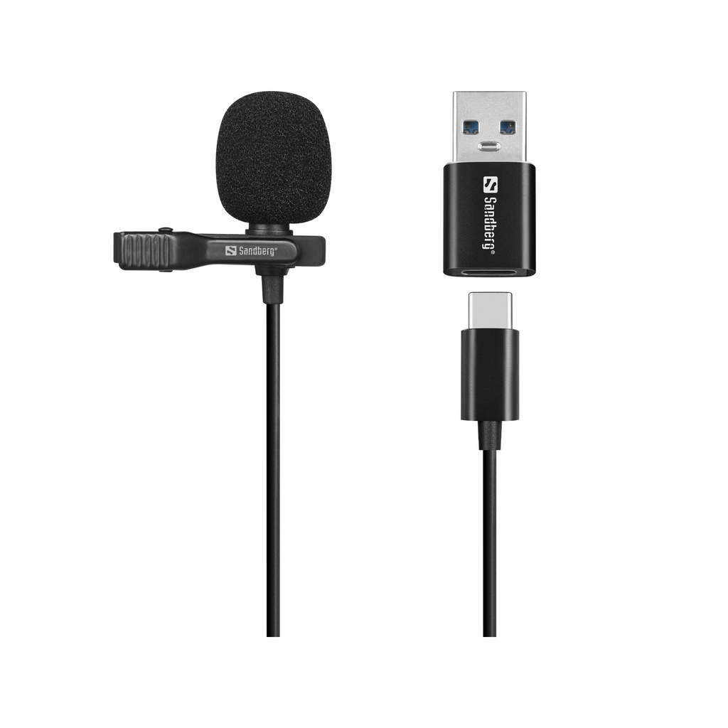 [126-40] Sandberg Streamer USB Clip Microphone