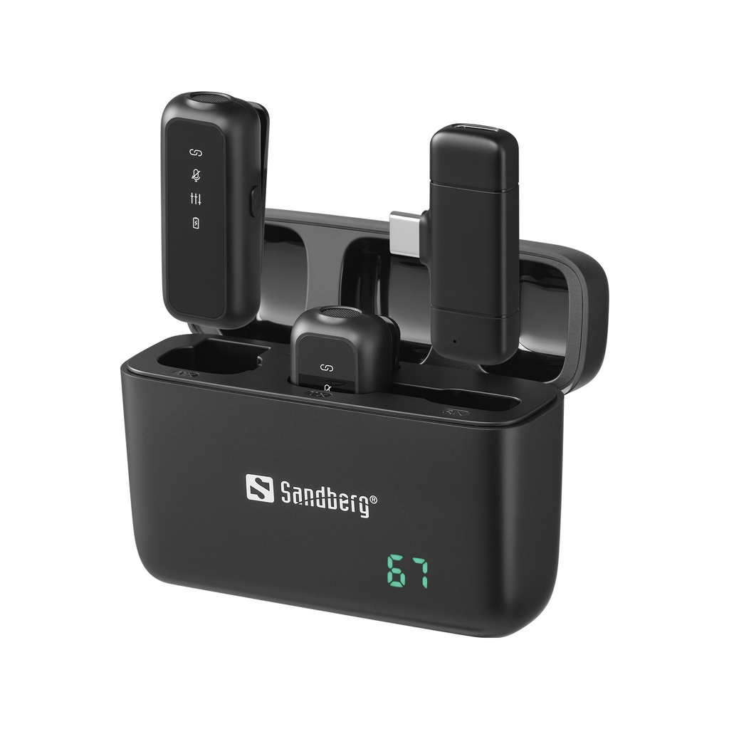 [126-55] Sandberg Streamer USB-C Wireless Mic x2