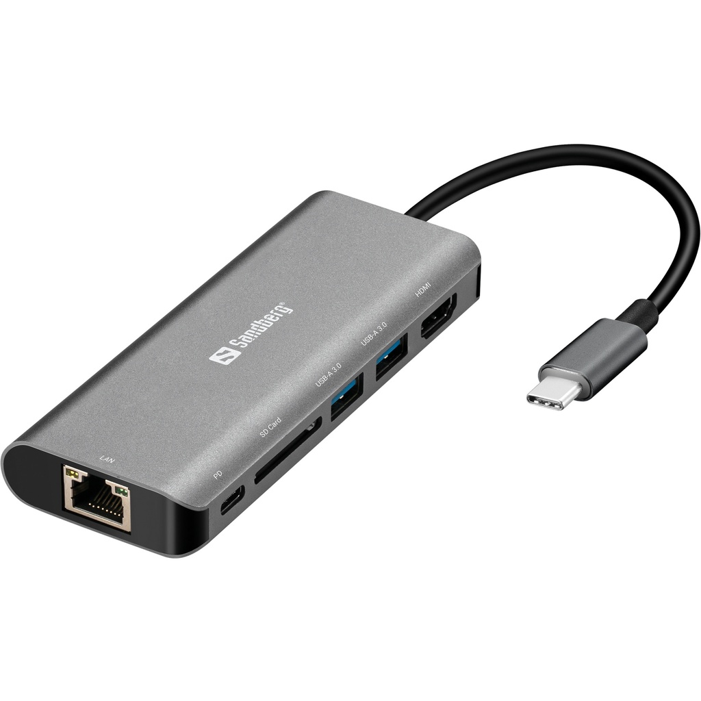 [136-18] Sandberg USB-C Dock HDMI+LAN+SD+USB100W