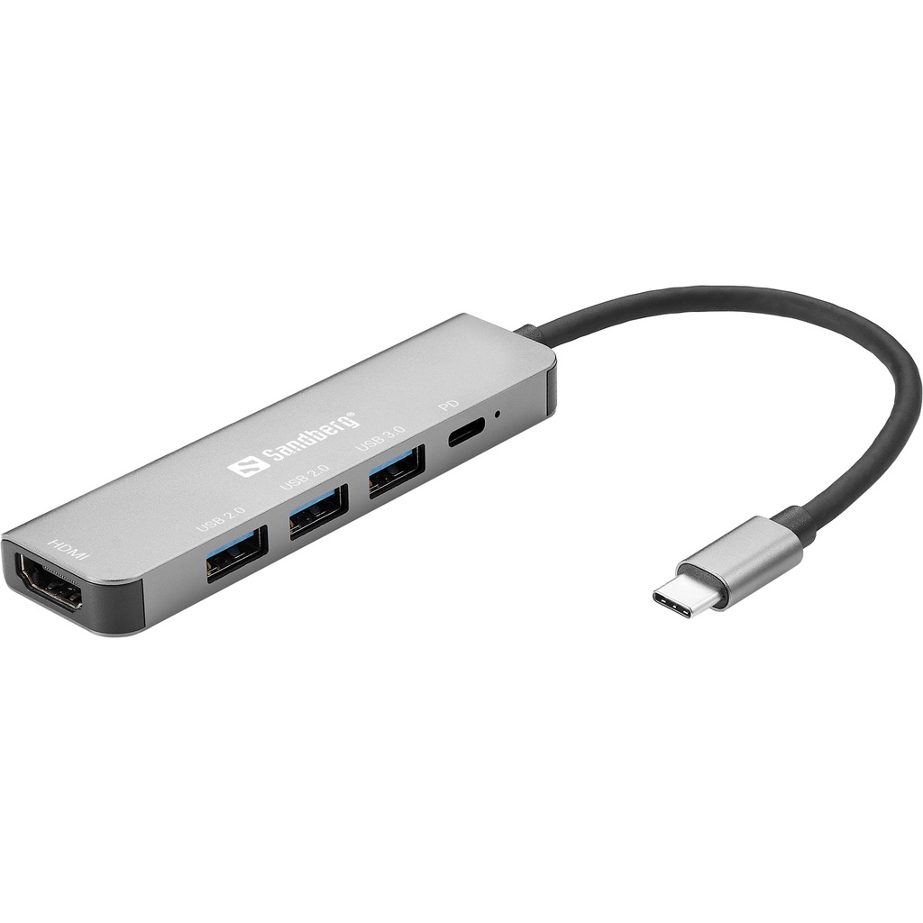 [136-32] Sandberg USB-C Dock HDMI+3xUSB+PD 100W