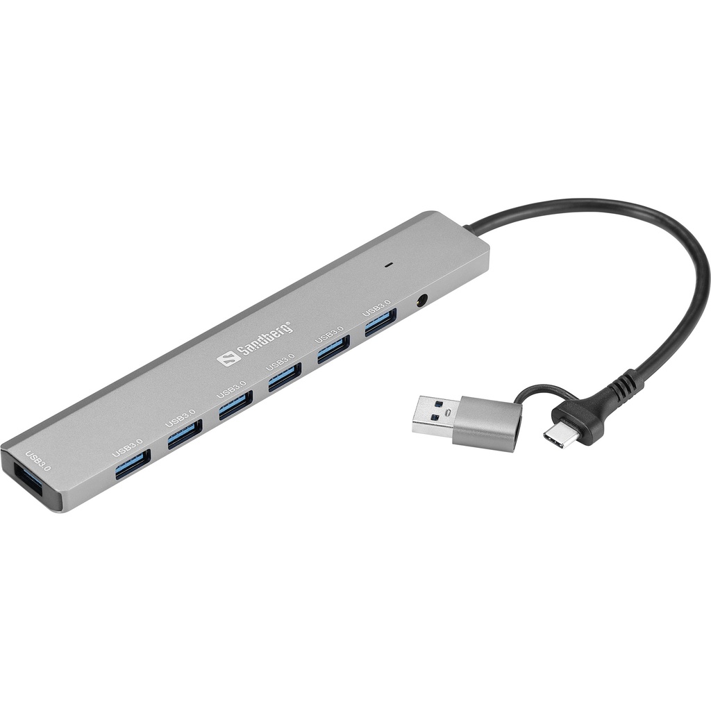 [136-66] Sandberg USB-C/A to 7 x USB 3.0 Hub