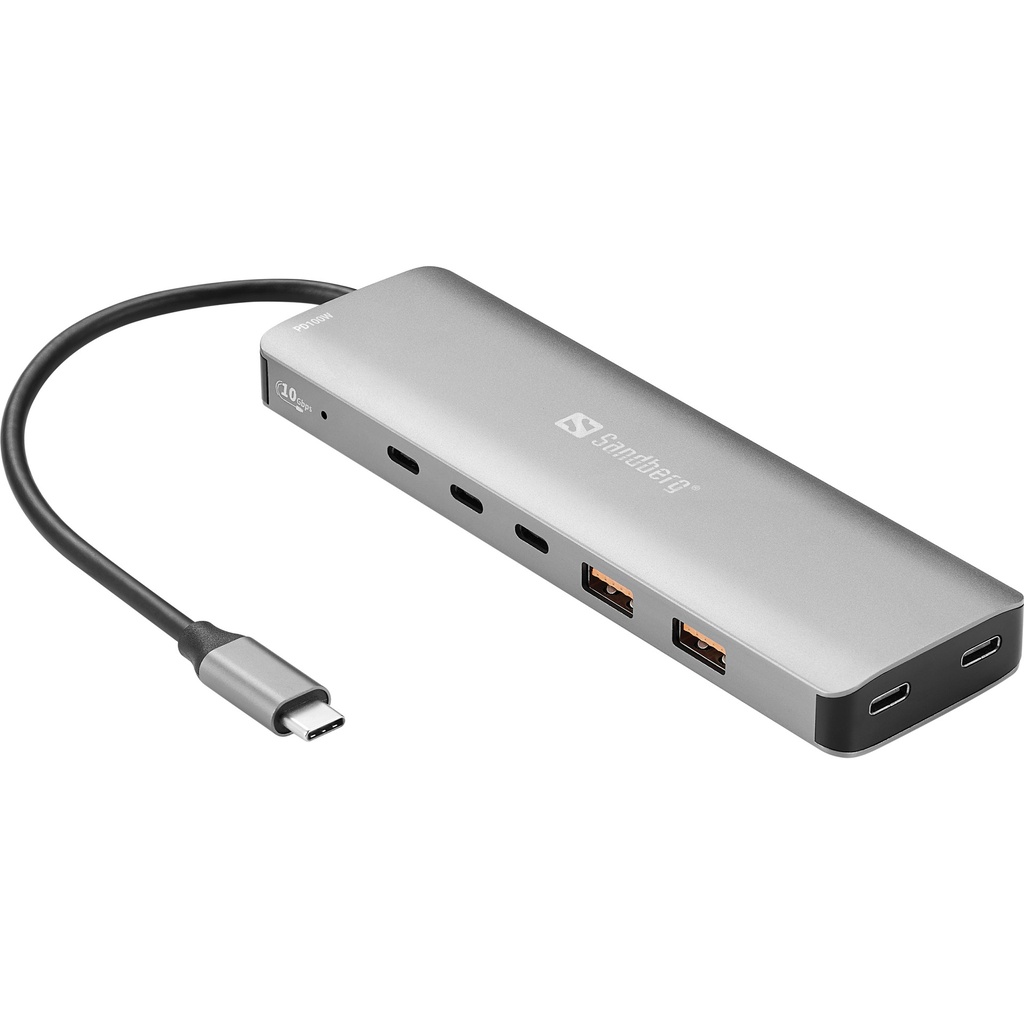 [136-79] Sandberg USB-C to 5 x USB-C + 2 x USB-A 100W