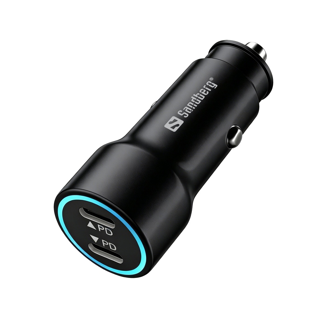 [340-41] Sandberg Car Charger 2xUSB-C PD40W Saver