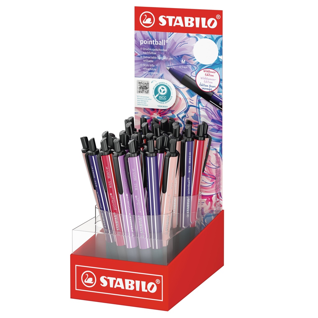 [6034/38-1] Balpen STABILO pointball Wildfl M assorti