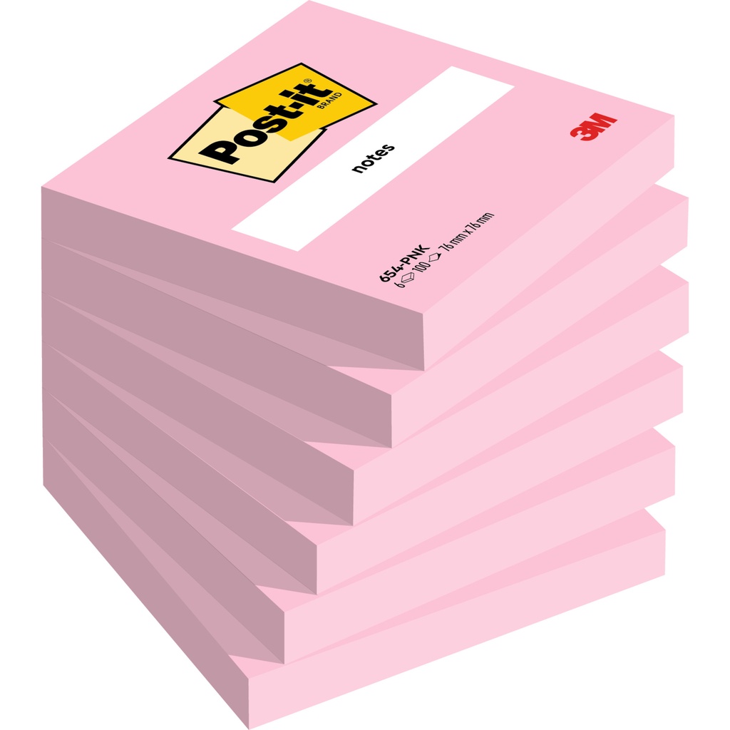 [1406625] Memoblok Post-it 654 76x76mm roze