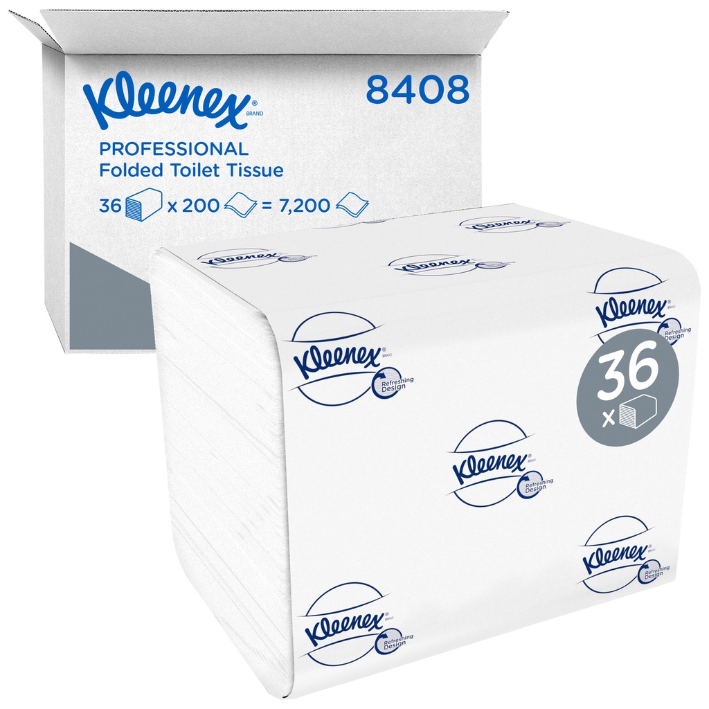 [1422818] Toiletpapier Kleenex gevouwen 2laags 110x186mm wit