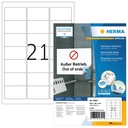 Etiket HERMA 10301 63.5x38.1mm verw wit 2100st