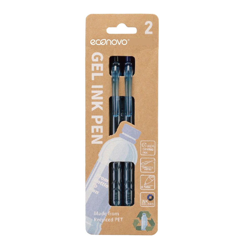 [1429620] Gelschrijver Econovo 0.7mm blauw en zwart