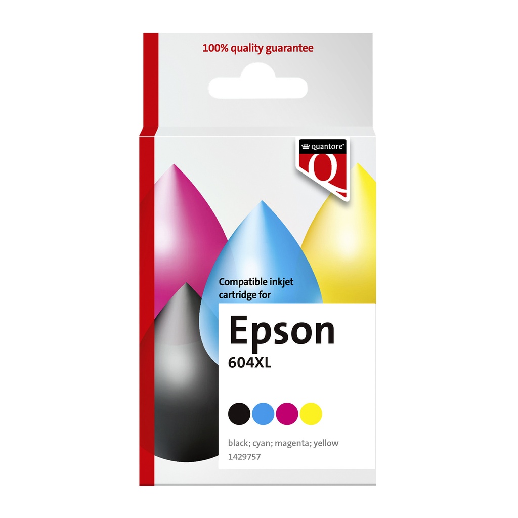 [1429757] Inktcartridge Quantore Epson 604XL T10H94 zw+3kl