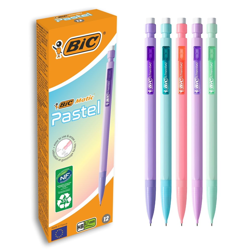 [1434243] Vulpotlood Bic Matic Pastel HB 0.7mm pastel ass