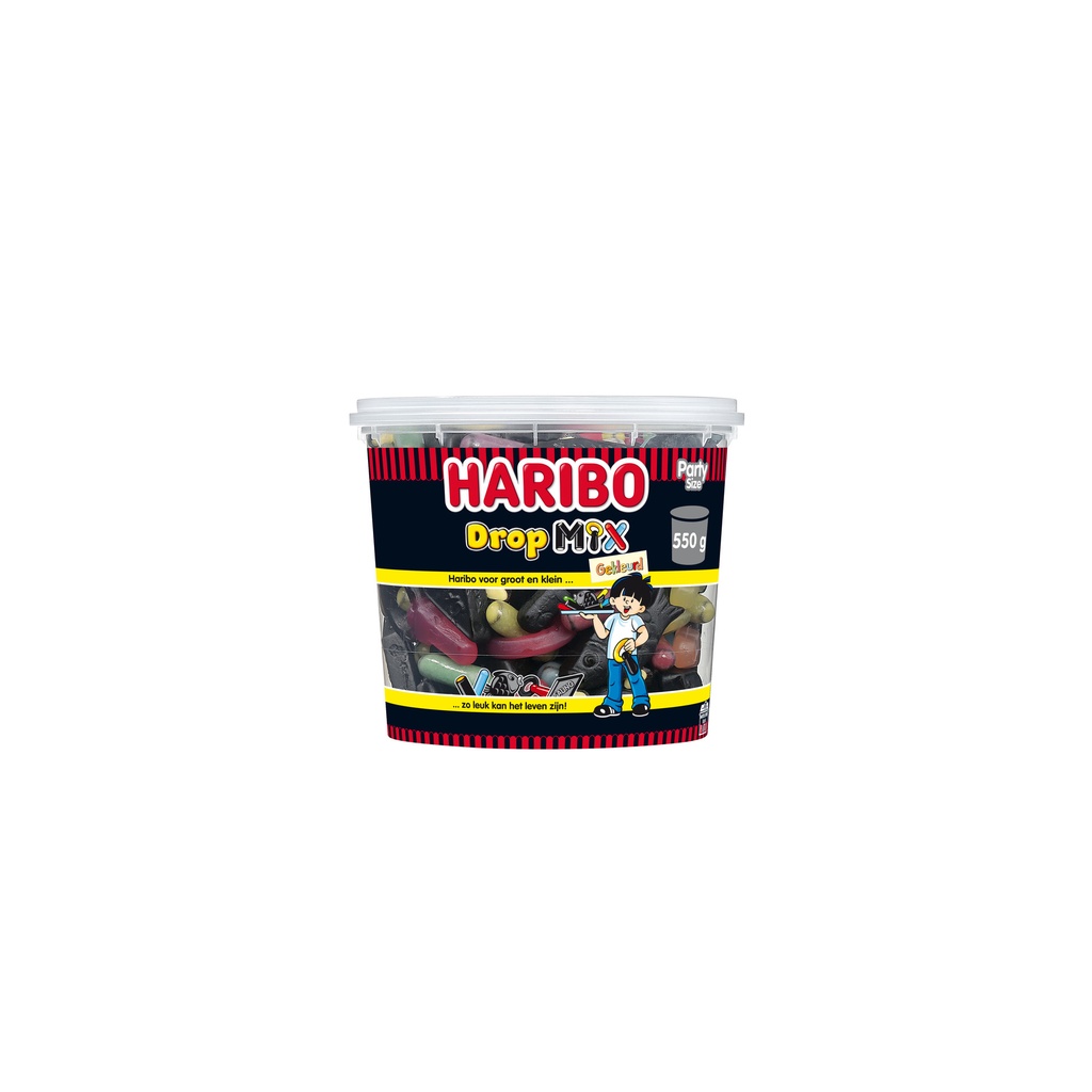 [1438827] Drop Haribo mix gekleurd 550gr