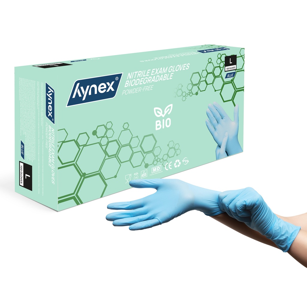 [1466512] Handschoen Hynex nitril Bio L blauw 3.5gr 100st