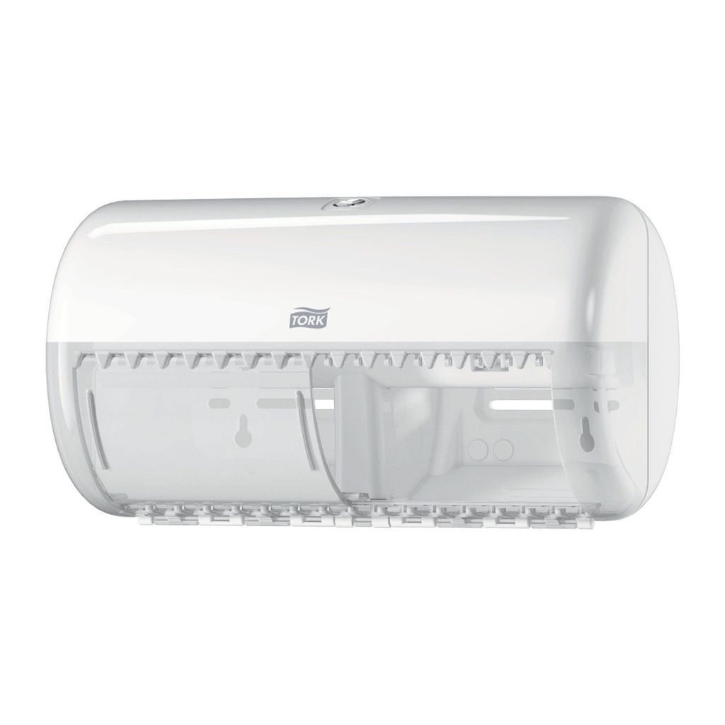 [892068] Toiletpapierdispenser Tork T4 duo wit