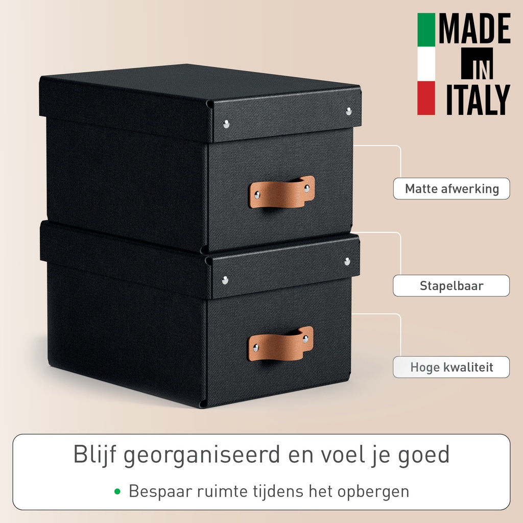 [61470095] Opbergdoos Leitz Puro deksel 7 liter set van 2 zw