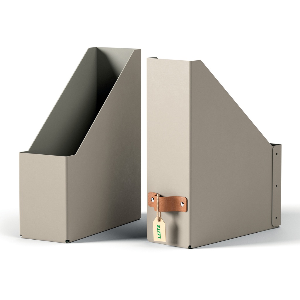 [24710012] Tijdschriftencassette Leitz Puro set van 2 beige