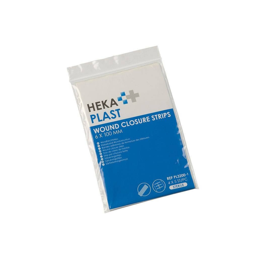 [PL3200-1] Wondhechtingstrips Hekaplast 6x100mm steriel