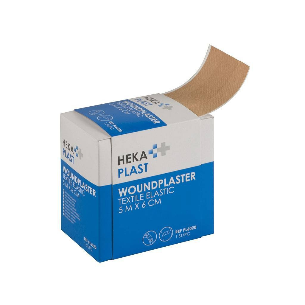 [PL6020] Pleister textiel elastic Hekaplast 5mx6cm