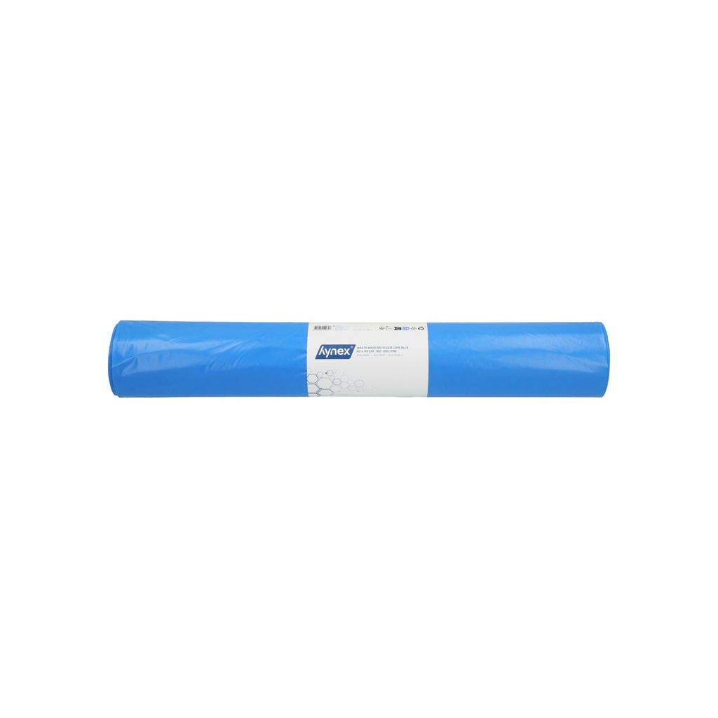 Afvalzak Hynex 80x110cm rec T60 130L blauw 20