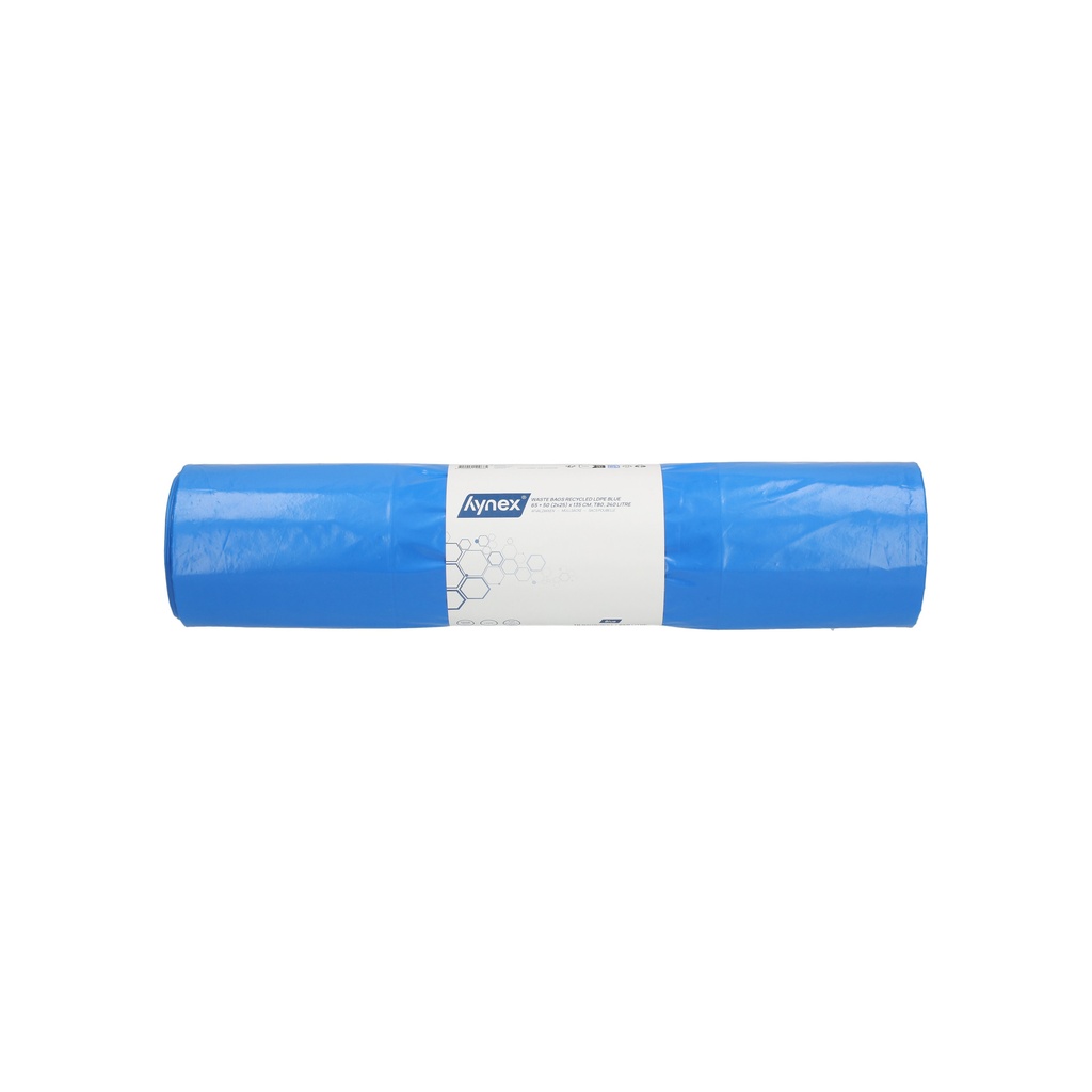 [1900870] Afvalzak Hynex 65/25x135cm rec T80 240L blauw 10