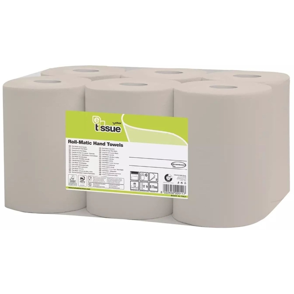 [127315] Handdoekrol ETissue Q14 2laags 130m naturel 127315