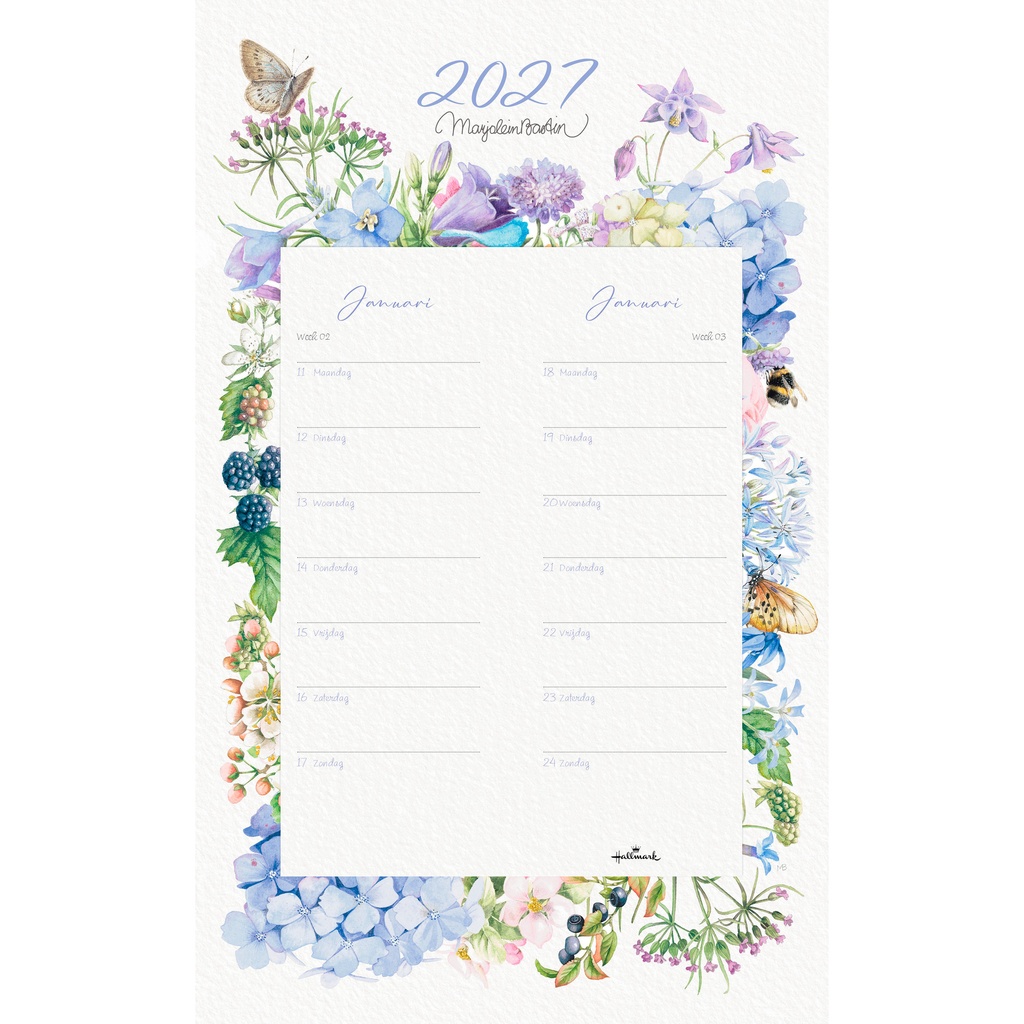 [30214335] Schildkalender 2027 Marjolein Bastin 210x340mm nl