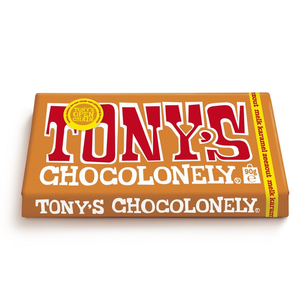 [BNXBMCS90] Chocolade Tony Chocolonely melk karamel zee 90gr