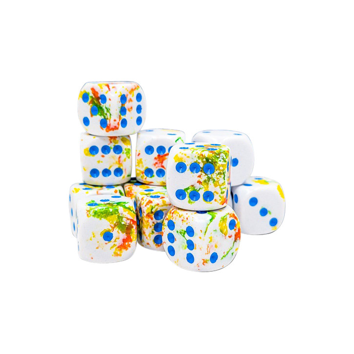 [CHX-24609] Dobbelsteen Chessex Breezy/blue D6 set à 12 stuks