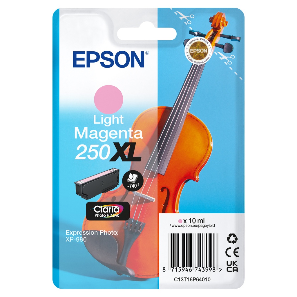 Inktcartridge Epson 250XL T16P64 licht rood