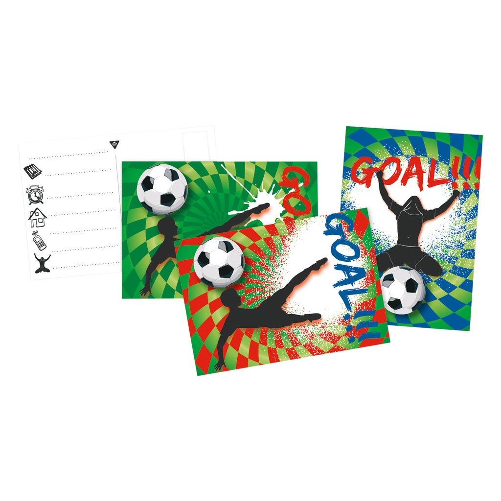 [435225] Wenskaart Haza uitnodiging goal 6 stuks