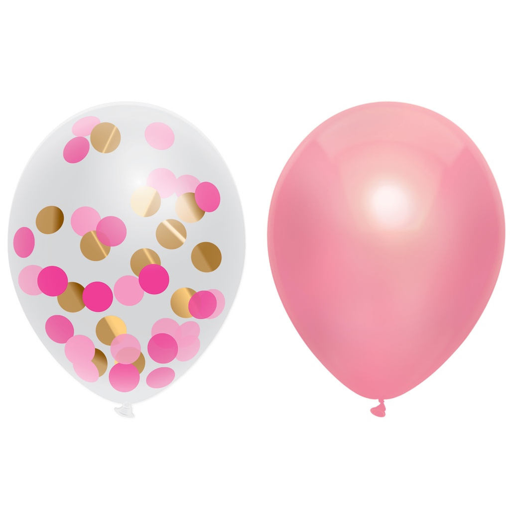 [439346] Ballon Haza prinses pink 30cm 6 stuks