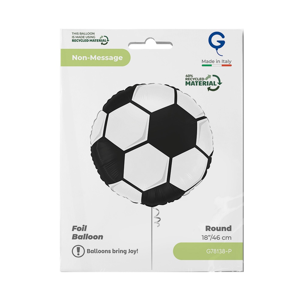 Folieballon voetbal 45cm