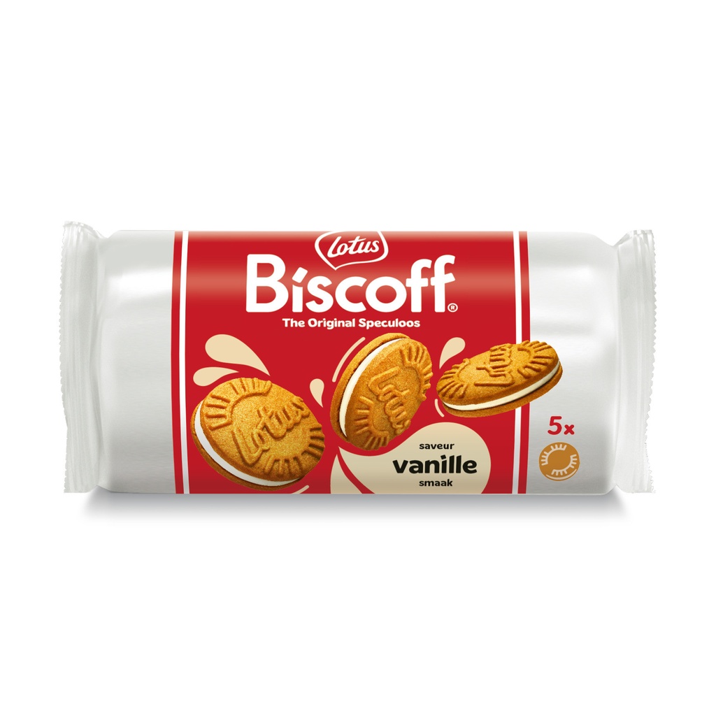 [71642] Koekjes Lotus Biscoff sandwich vanille 5 stuks