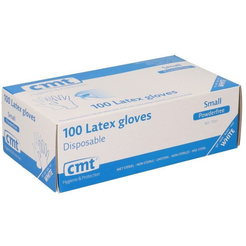 [1469099] Handschoen CMT S latex poedervrij wit 100 stuks