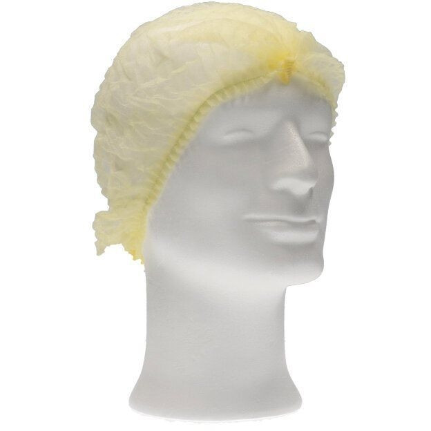 [132014] Haarnet CMT clip non-woven M 49cm PP geel