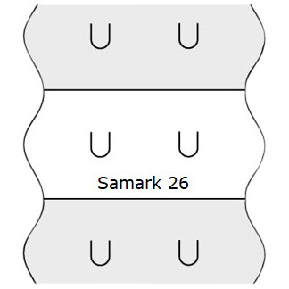 [DLEN26/2SB 1UNIE] Prijsetiket 12x26mm Sato Samark afneembaar wit