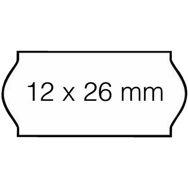 Prijsetiket 12x26mm Sato Samark permanent wit