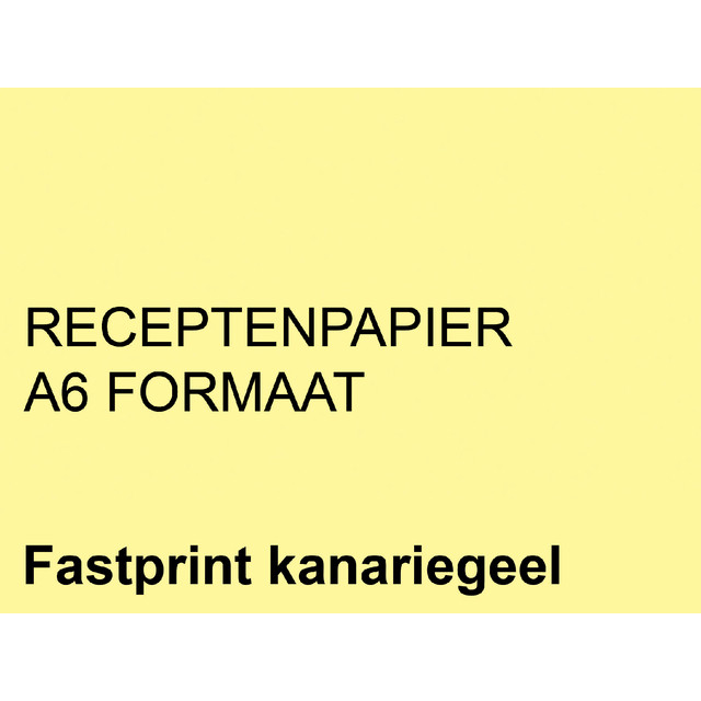 Receptpapier Fastprint A6 80gr kanariegeel