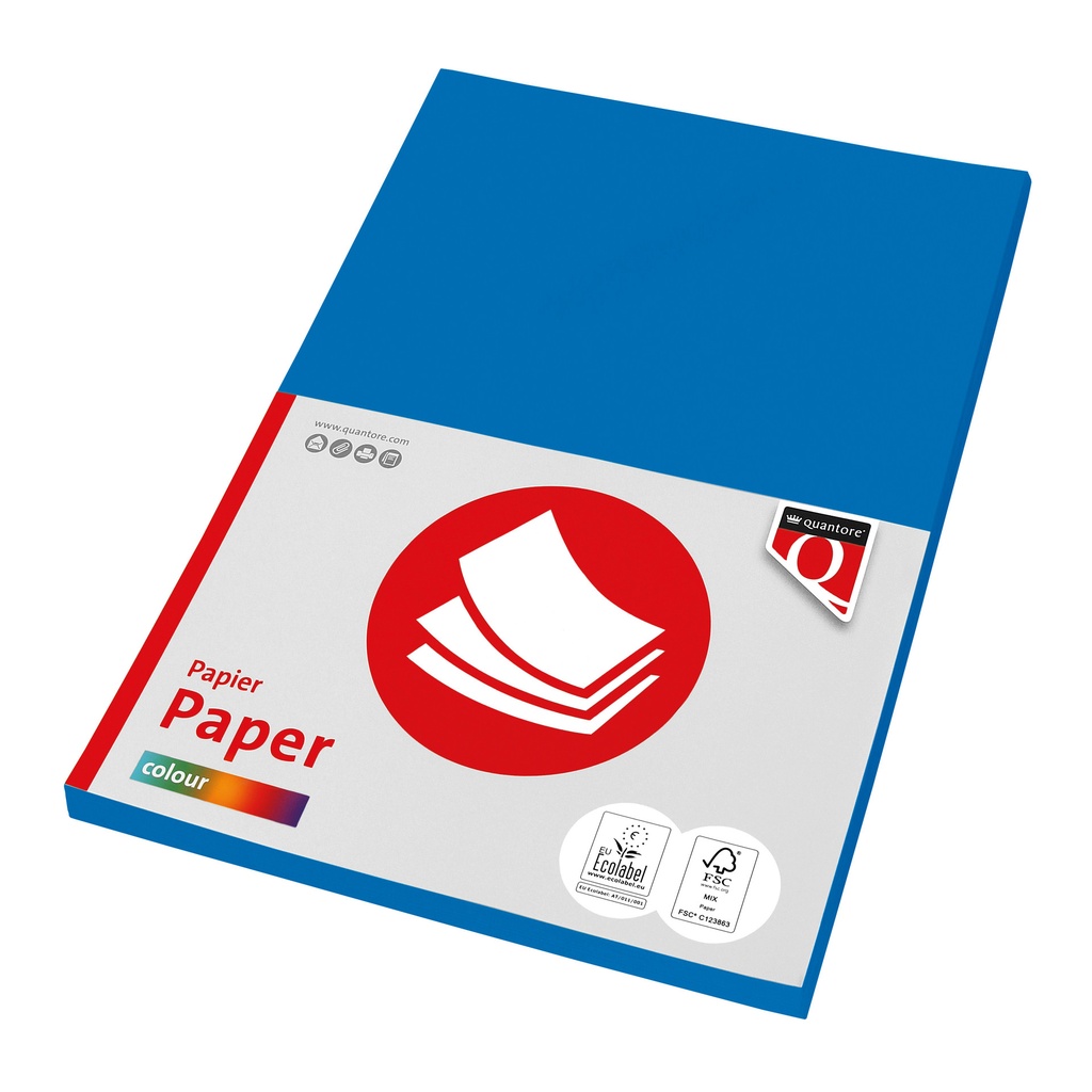 Kopieerpapier Quantore Col-100 A4 120gr diepblauw