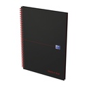 Spiraalblok Oxf Black en Red A4 lijn 140pag 80gr