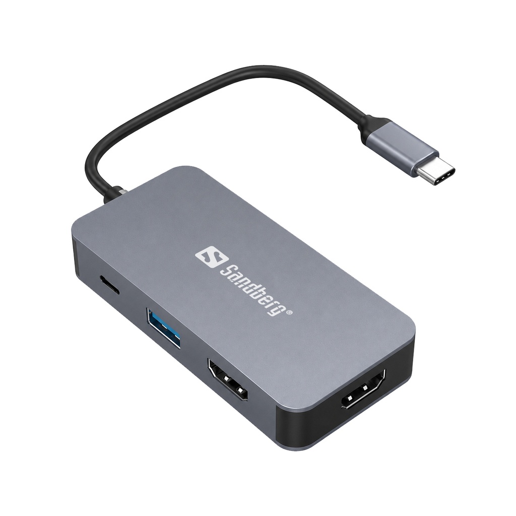 Sandberg USB-C Dual HDMI Dock 7in1