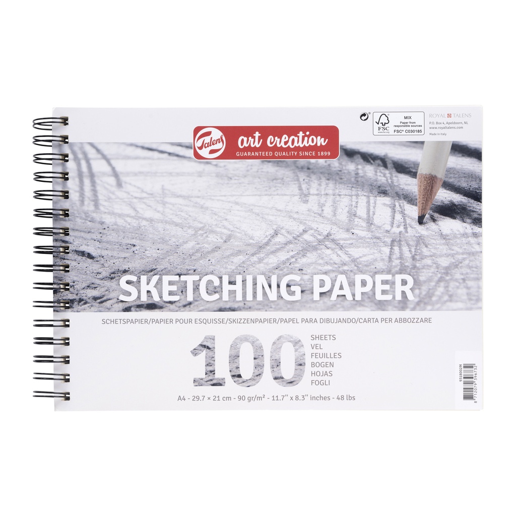 Schetspapier Talens Art Creation 90gr A4 grijs