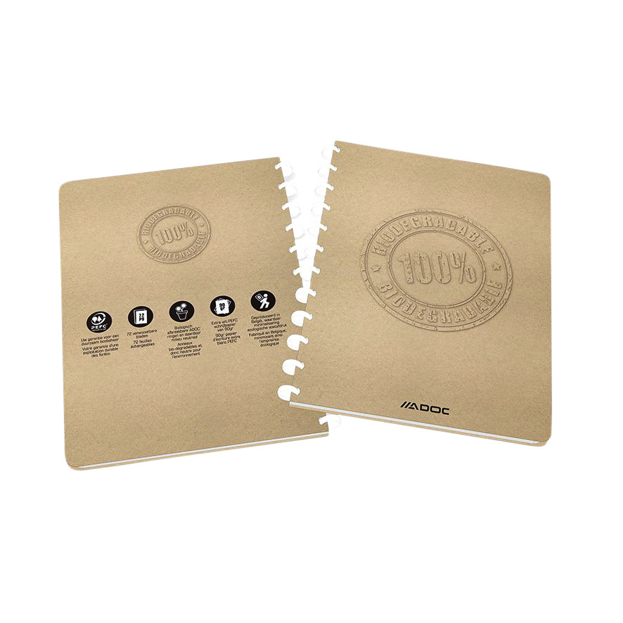 Schrift Adoc BIO A4 lijn 144pag 90gr kraft