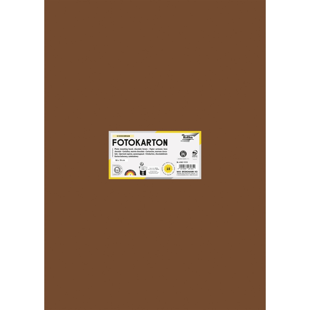 Fotokarton Folia 300gr 50x70cm 85 chocoladebruin