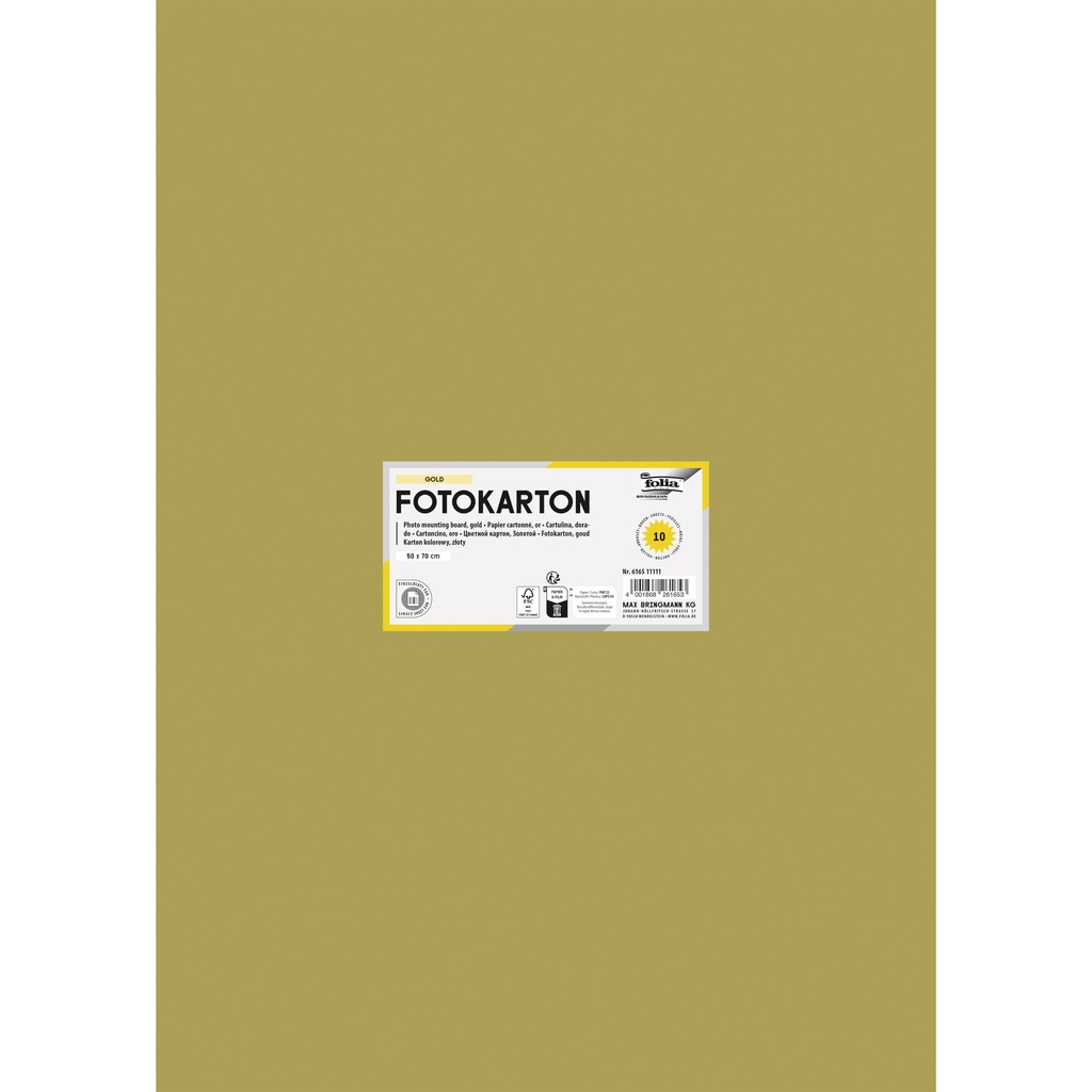Fotokarton Folia 300gr 50x70cm 65 goud