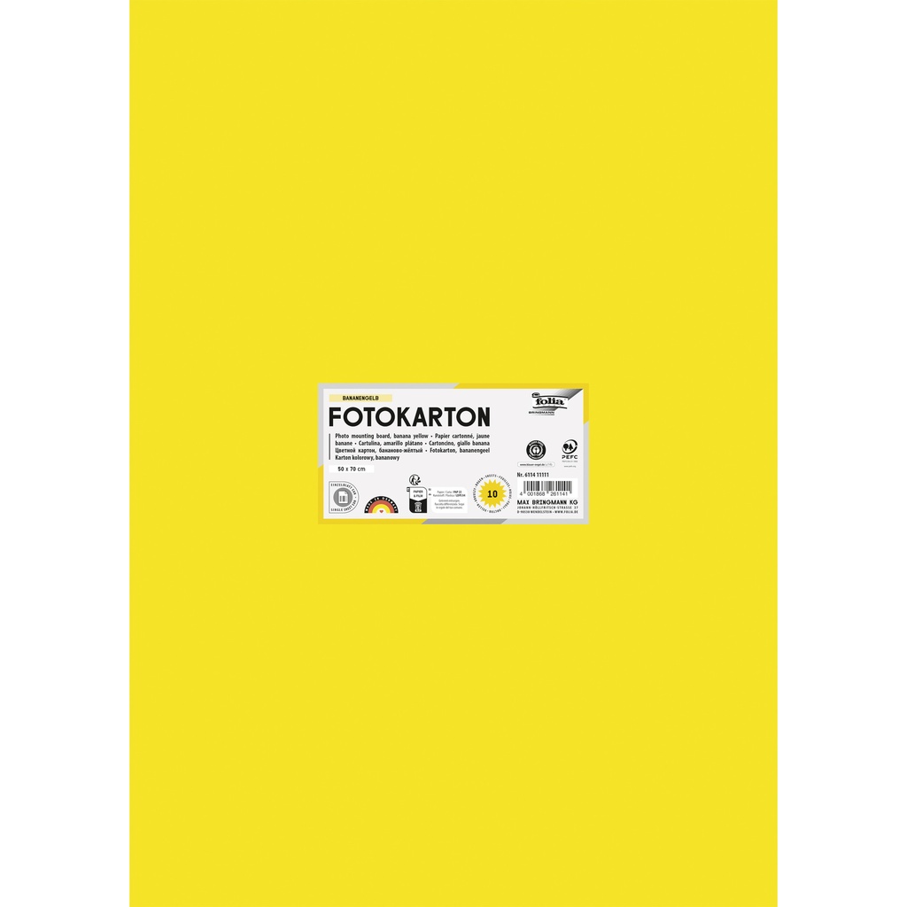 Fotokarton Folia 300gr 50x70cm 14 banaangeel