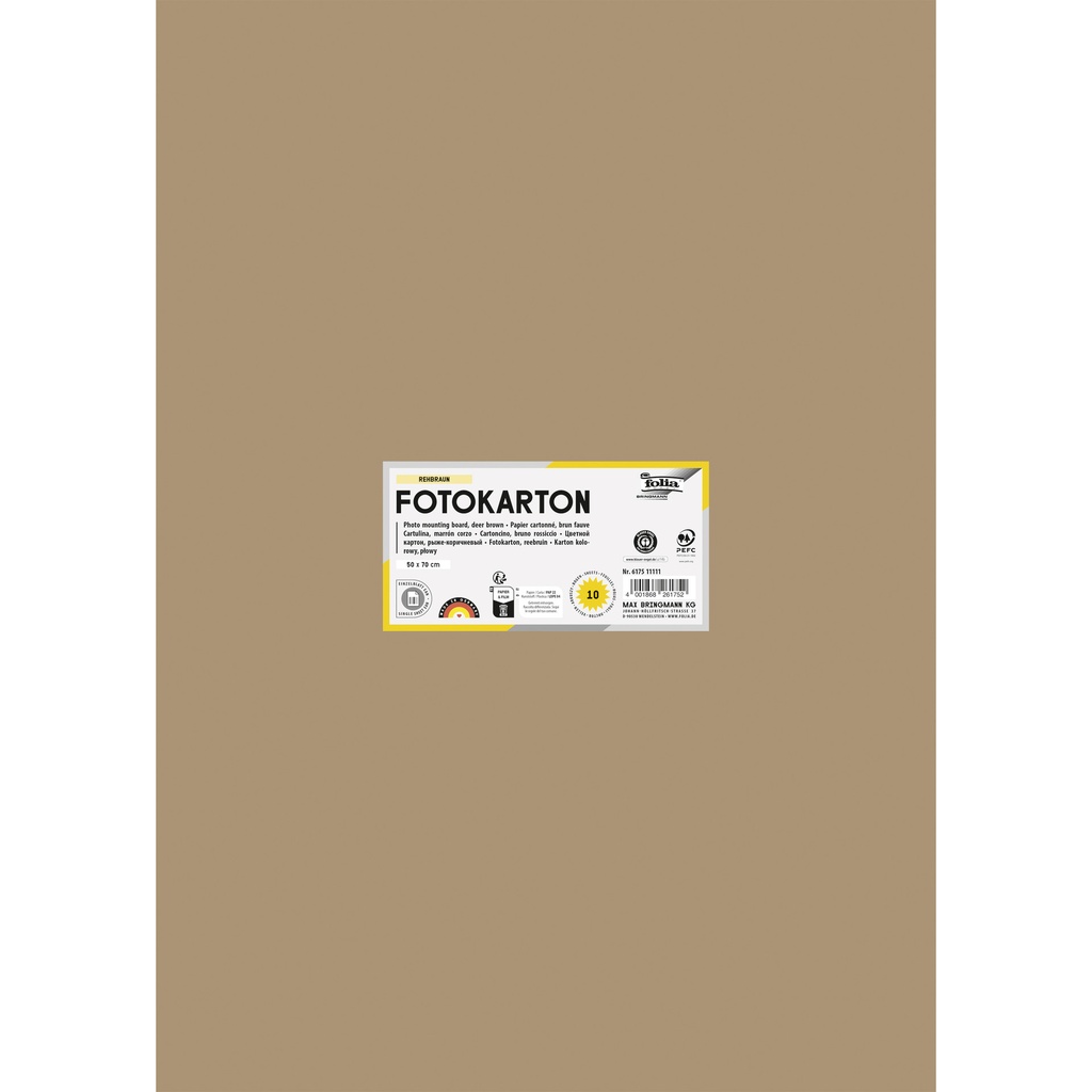 Fotokarton Folia 300gr 50x70cm 75 reebruin